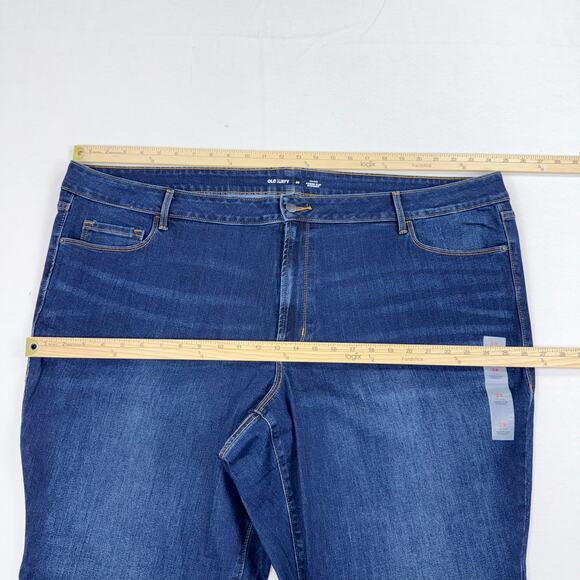 Old Navy Plus Women's Power Slim Mid Rise Straight Jean Size 26 3X Med Blue - Picture 11 of 15